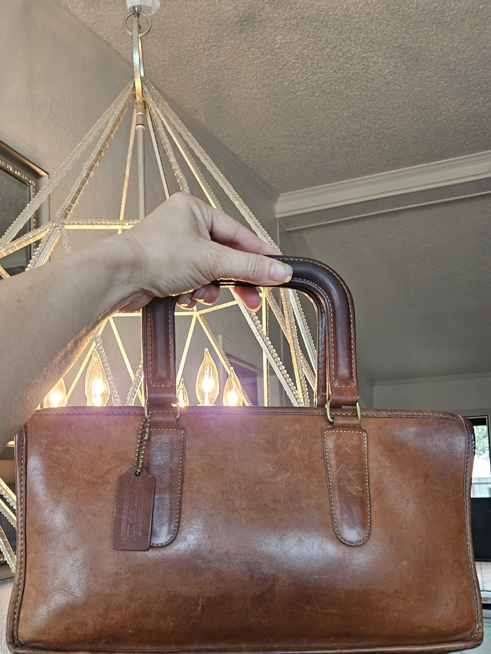 Coach Brown Leather Top-Handle Bag/Purse